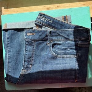 American Eagle Blue Jean Skinny Bermuda Shorts NWOT